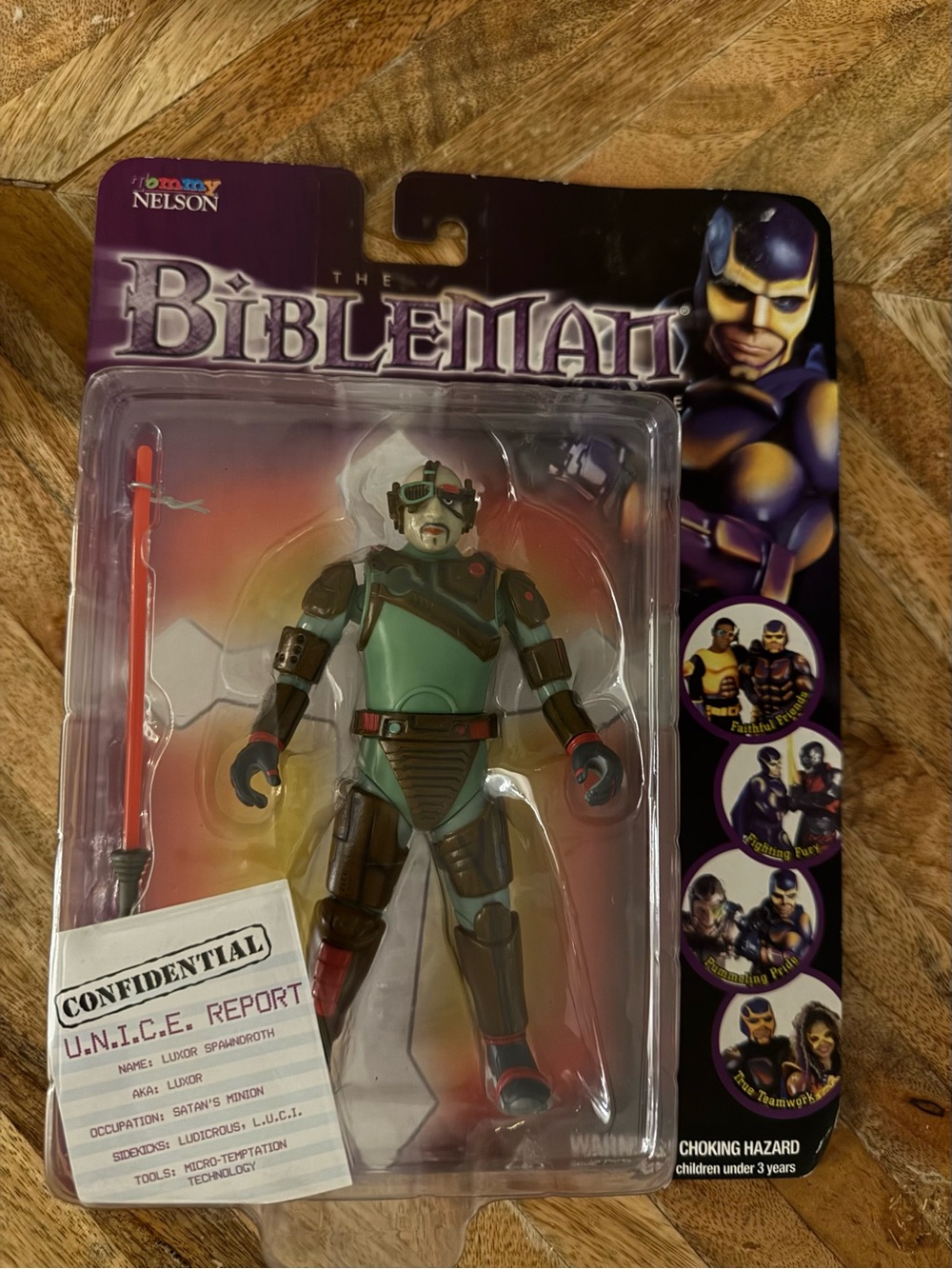Bibleman Action Figure Luxor Spawndroth T Nelson Christian Superhero NEW RARE